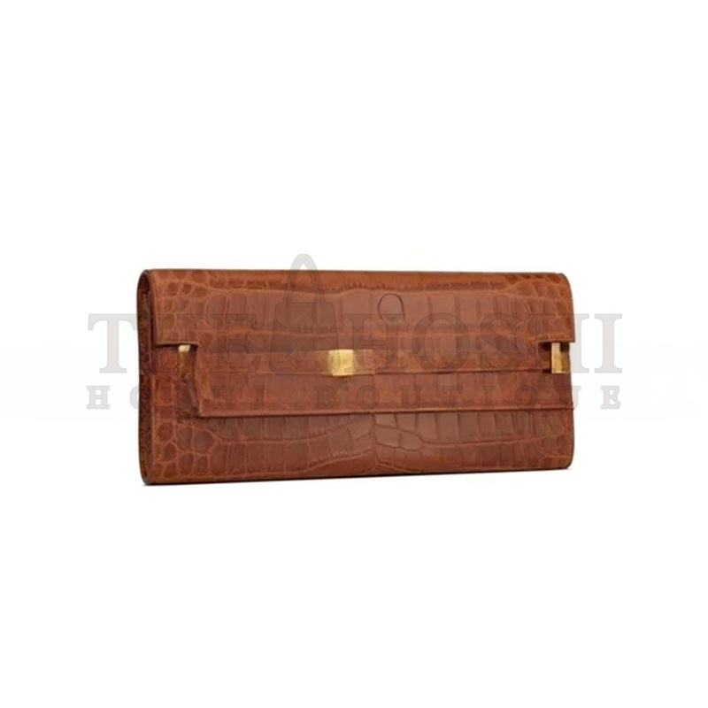 Y51 MANHATTAN CLUTCH IN CROCODILE-EMBOSSED LEATHER 695949AAAOH2591 (31*14*3cm) Master Quality